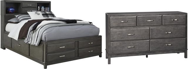 Signature Design by Ashley® Caitbrook 2-Piece Gray Full Storage Bed Set-0