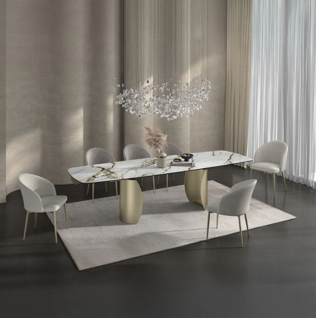 ACME Furniture Cora 2-Piece Champagne/Gray Upholstered Dining Side Chair Set-1