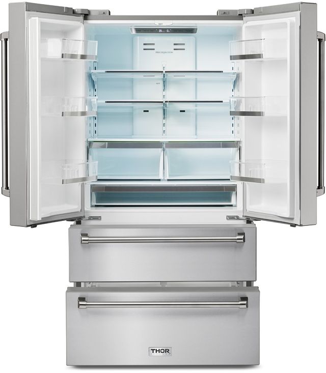 Thor Kitchen® Professional 36" 22.5 Cu. Ft. Stainless Steel Counter Depth French Door Refrigerator-1