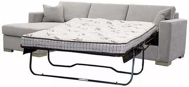 Edgewood Furniture Polo Cream Right-Arm Facing Queen Sofa Bed and Chaise-0
