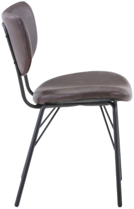 Jofran Inc. Owen Dark Brown Upholstered Dining Side Chair-3