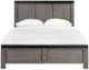 Elements International Wide 4-Piece Gray Queen Panel Bedroom Set-1