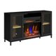 Twin Star Home Nathan Black 54'' Media Mantel with Electric fireplace-3