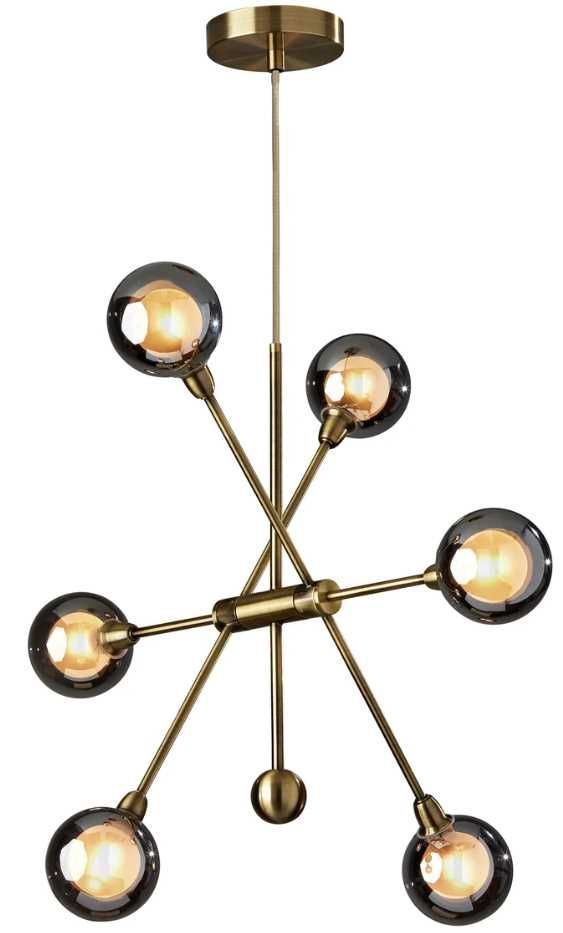 Adesso® Starling Antique Brass LED Chandelier-0