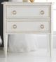 Modern History Somerset Bay Home Covington Brushed White/Gold Leaf Bedside Chest-0