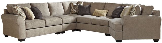 Benchcraft® Pantomine 5-Piece Driftwood Sectional with Cuddler-0