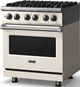 Viking® 5 Series 30" Pure White Pro Style Dual Fuel (NG) Range with Polished Chrome Trim-3