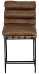 Fairfield® Luca Brown/Matte Black Leather Counter Stool-1