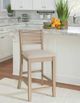 Linon Torino Gray Wash Ladder Back Counter Stool-1