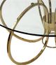 Harp & Finial® Joss Glass Top Coffee Table with Brass Base-1