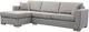 Edgewood Furniture Polo Cream Left-Arm Facing Sofa and Chaise-0
