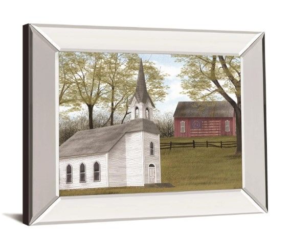 Classy Art Faith and Freedom by Billy Jacobs Mirrored Frame Wall Art-1