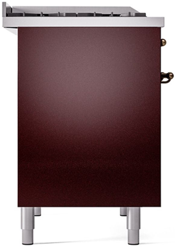 Ilve® Nostalgie II Series 40" Burgundy Pro Style Dual Fuel Range-3