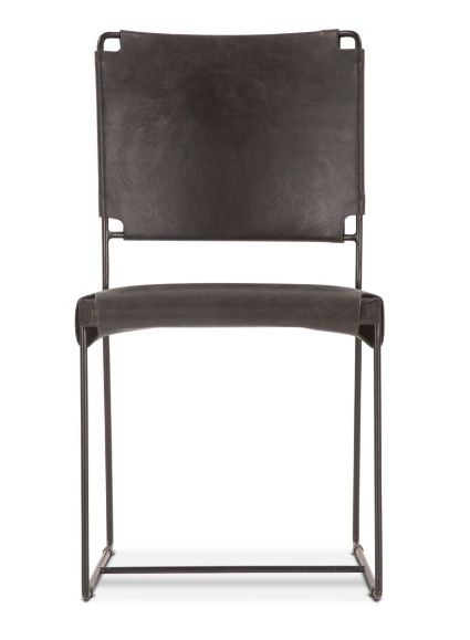Home Trends & Design New York Black Buffalo/Gray Septarian Dining Chair-1