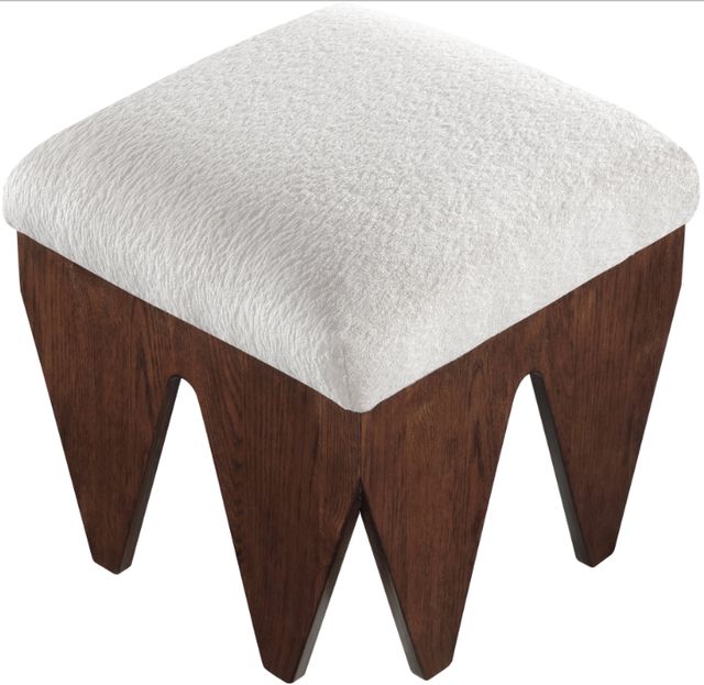 Meridian Furniture Altair Cream/Walnut Upholstered Bench-2