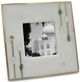 A & B Home Brass/White Marble Photo Frame-0