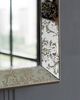 A & B Home Brown/Silver Accent Mirror-1