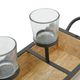 A & B Home Brown/Clear Tea Light Holder-4