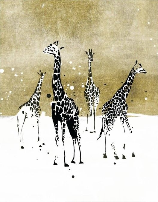 Classy Art Spotted Giraffe I by Annie Warren Wall Art-1