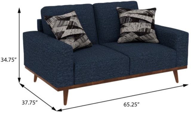 Emerald Home Heath Navy Loveseat-2