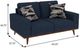 Emerald Home Heath Navy Loveseat-2