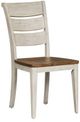 Liberty Furniture Farmhouse Reimagined Antique White/Chestnut Ladder Back Side Chair-1