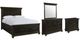 Elements International Slater 4-Piece Black King Platform Bedroom Set-0