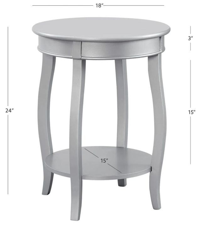 Powell® Rainbow Silver Round Side Table-2