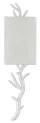 Currey & Company Baneberry Gesso White Left Wall Sconce-1