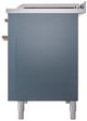 Ilve® Nostalgie II Series 48" Blue Grey Pro Style Dual Fuel Range-2