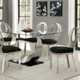 Furniture of America® Orla 2-Piece Black/Silver Dining Side Chair Set-2