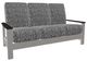 Telescope Casual Leeward Agra Classic/Warm Gray Fabric/Polymer Outdoor Cushion Three-Seat Sofa with Chestnut Rustic Polymer Arms-0