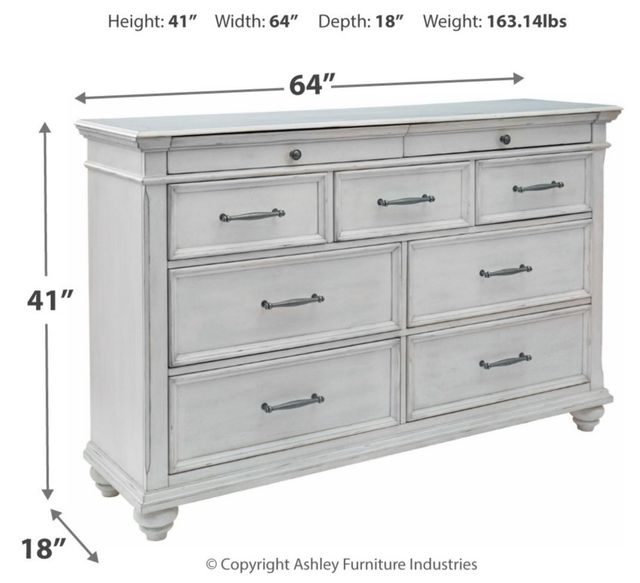 Benchcraft® Kanwyn Whitewash Dresser-3