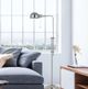 Cal® Lighting & Accessories Croby Pharmacy Brushed Steel Floor Lamp-2