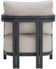 Elements International Playa Dark Gray/Olefin Beige Fabric/Metal Outdoor Chair-3