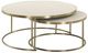 Uttermost® Aragon 2-Piece White Nesting Coffee Table Set with Brass Base-0