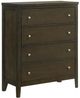Coaster® Wilkes 5-Piece Brown/Dark Cocoa California King Panel Bedroom Set-4