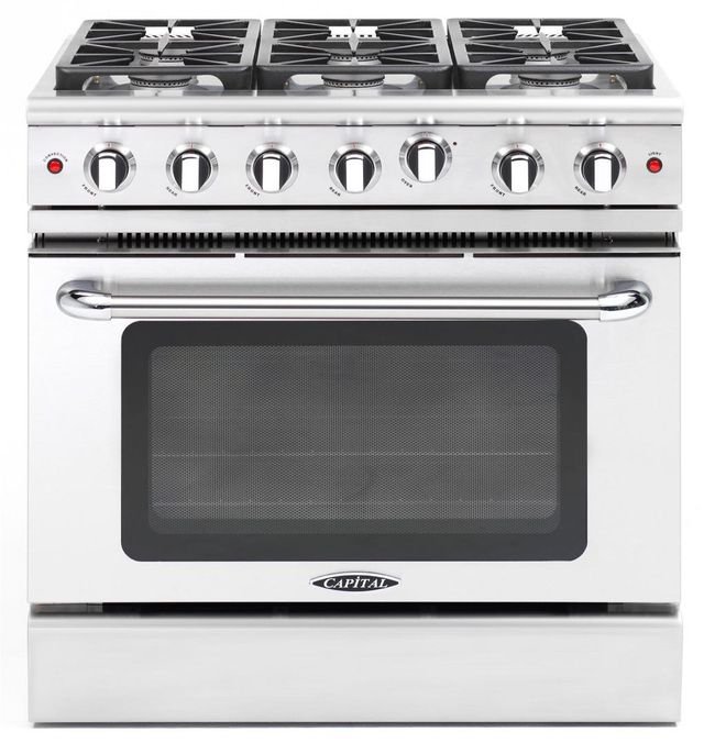 Capital Cooking™ Precision™ 36" Stainless Steel Pro Style Gas Range-0