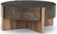 Four Hands Bingham Distressed Iron Coffee Table with Rustic Oak Base-0