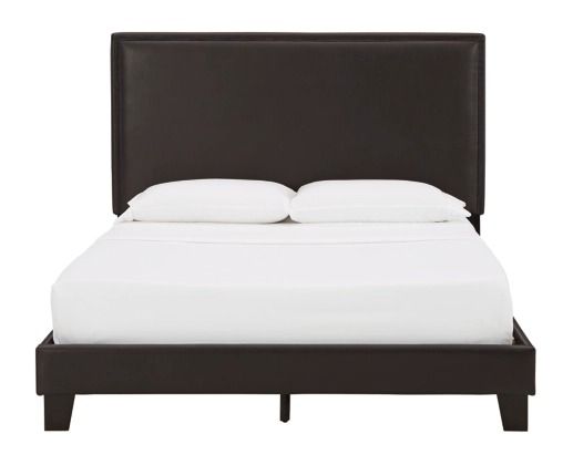 Signature Design by Ashley® Mesling Dark Brown Queen Upholstered Bed-2