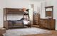 American Woodcrafters Oakdale Youth Honey Oak Twin Over Full Bunkbed-1
