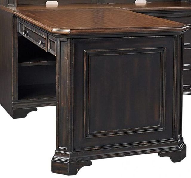 aspenhome® Hampton Black Cherry Peninsula Desk-2