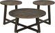 Elements International Industrial 3-Piece Walnut Occasional Table Set-0