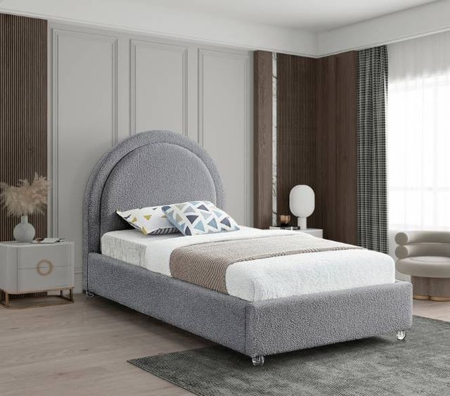 Meridian Furniture Milo Grey Twin Bed-3