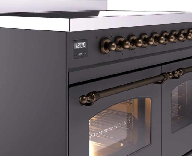 Ilve® Nostalgie II Series 40" Matte Graphite Pro Style Induction Range-1