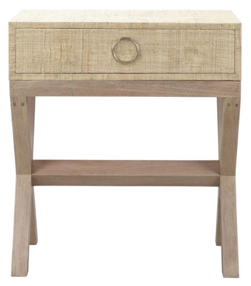 Bramble Customizable Renoir Raffia Bedside Table-2