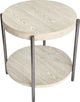 Magnussen Home® Jennings Edgecomb Grey/Weathered Antique Nickel Round End Table-2