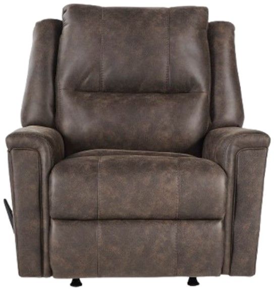 Signature Design by Ashley® Skymaker Walnut Manual Rocker Recliner-1
