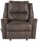 Signature Design by Ashley® Skymaker Walnut Manual Rocker Recliner-1