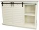 American Heartland Manufacturing Rustic Two Tone Dela Verria/Soft White Tall Provincial Shutter TV Stand-1